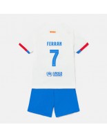 Barcelona Ferran Torres #7 Venkovní dres pro děti 2023-24 Krátký Rukáv (+ trenýrky)